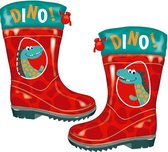Arditex Bottes de pluie pour femmes Dino Junior Pvc/textile Rouge/turquoise Taille 22