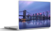 Autocollant pour ordinateur portable - 11,6 pouces - New York derrière le Bridge de Brooklyn - 30x21cm - Autocollants pour ordinateur portable - Skin pour ordinateur portable - Housse