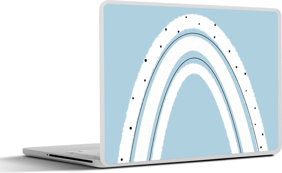Laptop sticker - 13.3 inch - Regenboog - Abstract - Pastel - 31x22,5cm - Laptopstickers - Laptop skin - Cover