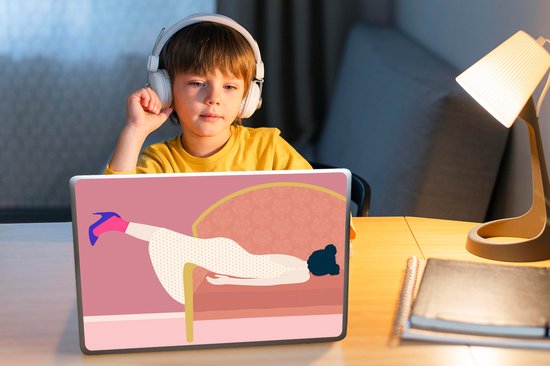 Autocollant pour ordinateur portable - 13,3 pouces - Vintage - Femmes - Pastel - 31x22,5 cm - Autocollants pour ordinateur portable - Peau pour ordinateur portable - Couverture