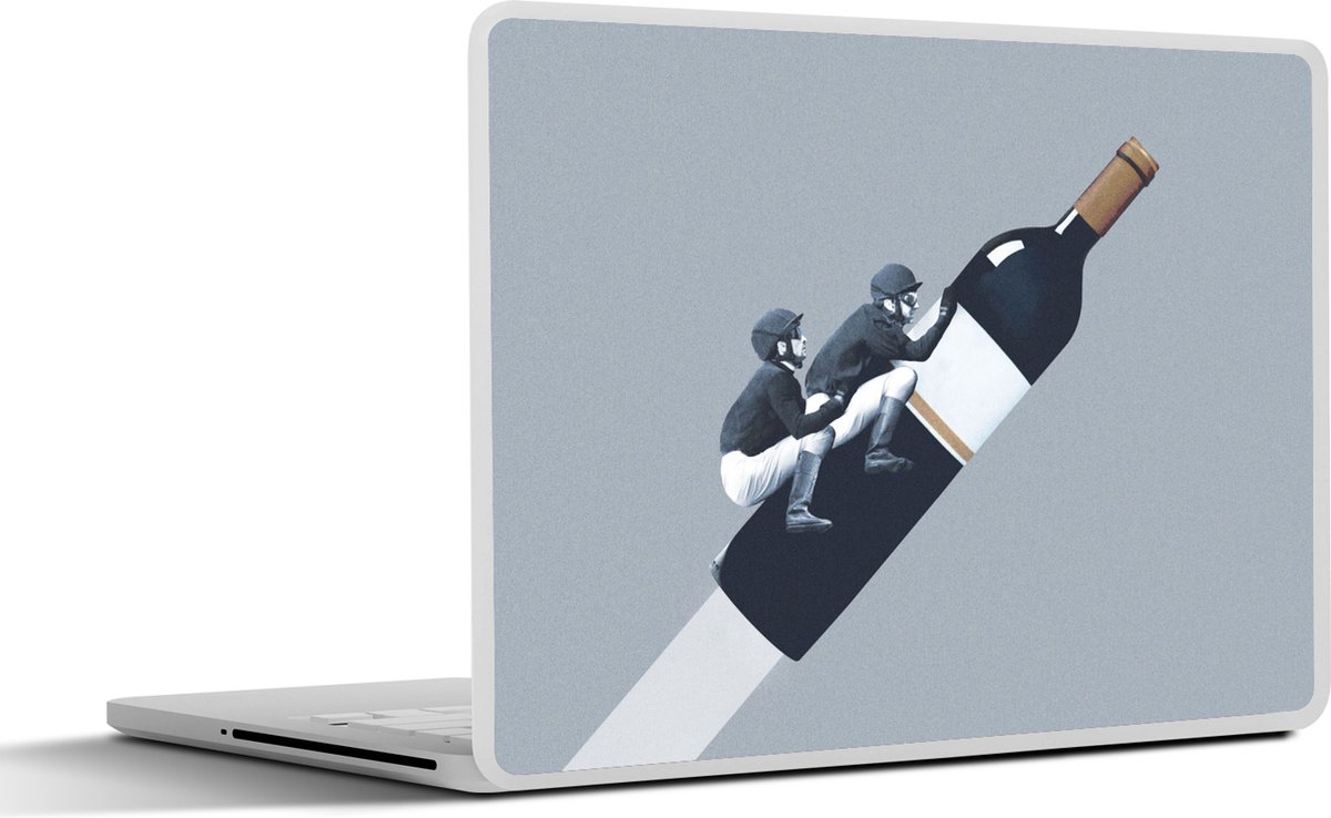 Laptop sticker - 12.3 inch - Fles - Mannen - Vintage - 30x22cm - Laptopstickers - Laptop skin - Cover