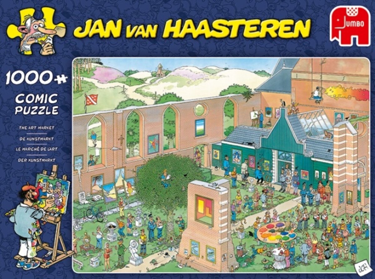 Jan van Haasteren De Kunstmarkt puzzel - 1000 stukjes
