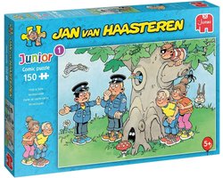 foto van Jan van Haasteren Junior - Verstoppertje - 150 stukjes puzzel - Kinderpuzzel
