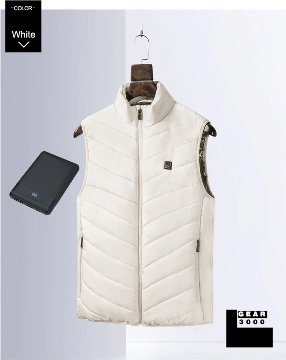 GEAR3000® - Verwarmde Bodywarmer - XL - Met Powerbank - Complete Set - Unisex - Vest voor dames en heren