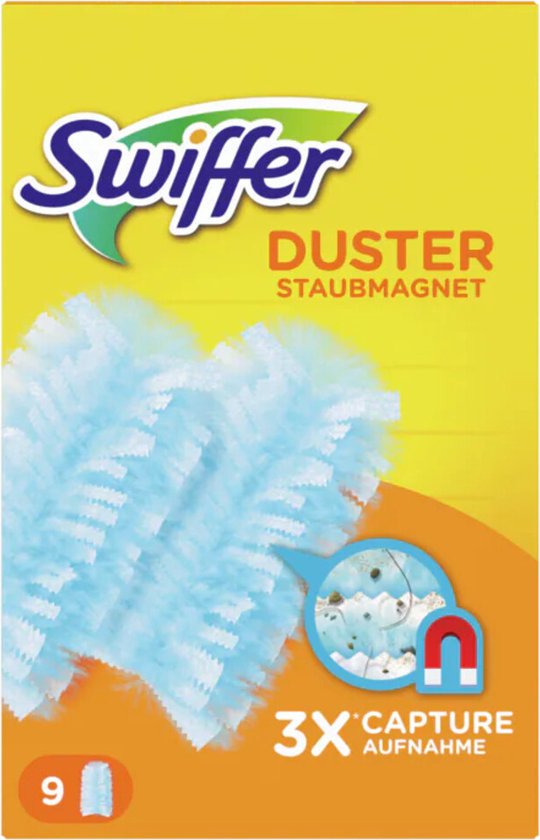 Foto: Swiffer duster trap lock 9 stuks navul stofdoekjes