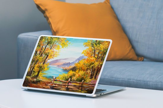 Laptop sticker - 14 inch - Schilderij - Olieverf - Planten - Natuur - 32x5x23x5cm - Laptopstickers - Laptop skin - Cover