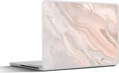 Laptop sticker - 15.6 inch - Marmer - Patroon - Pastel - Abstract - Marmerlook - Luxe - 36x27,5cm - Laptopstickers - Laptop skin - Cover