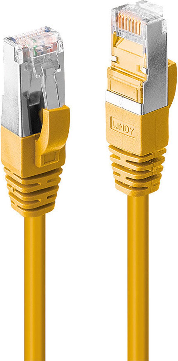 Kabel RJ45 Categorie 6 FTP Rigide LINDY 45986 Geel 10 m 1 Stuks