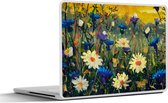 Laptop sticker - 14 inch - Schilderij - Olieverf - Natuur - Bloemen - 32x5x23x5cm - Laptopstickers - Laptop skin - Cover