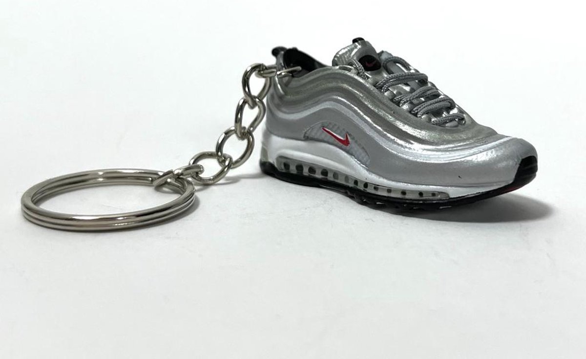 ShoeBlockX SneaKeys | Sleutelhanger | Tassenhanger | Nike Air Max 97 Silver | Sneakers | Cadeau