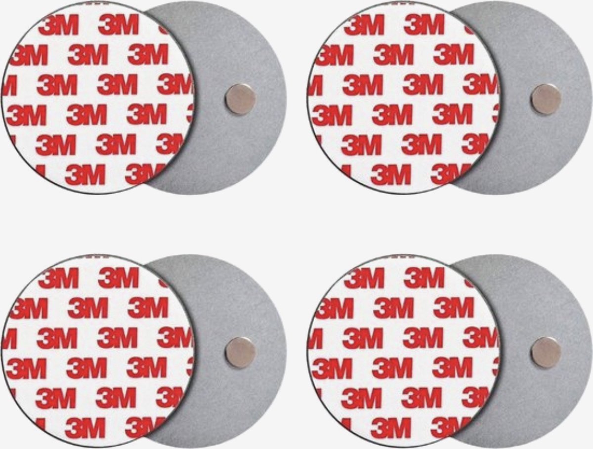 THAR Rookmelder Bevestiging Magneet - Ophangsysteem - Magneten - Montageset - Brandmelder - 3M - 4 Stuks