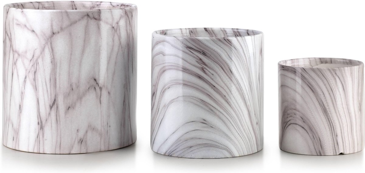 Mondex | Set van 3 potten Neva Marble