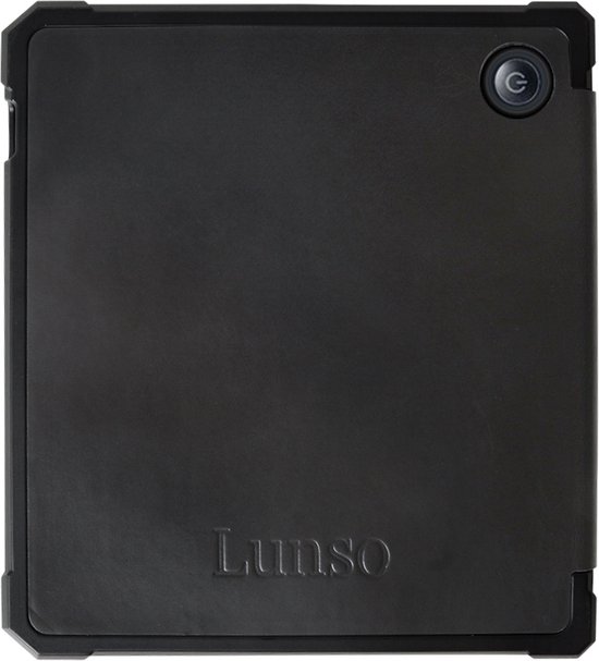 Lunso - Geschikt voor Kobo Libra 2 hoes (7 inch) - Lederen sleep cover - Zwart van Lunso — afbeelding 3