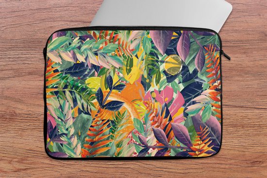 Housse ordinateur 13 pouces - Fleurs - Jungle - Tropical - Housse ordinateur
