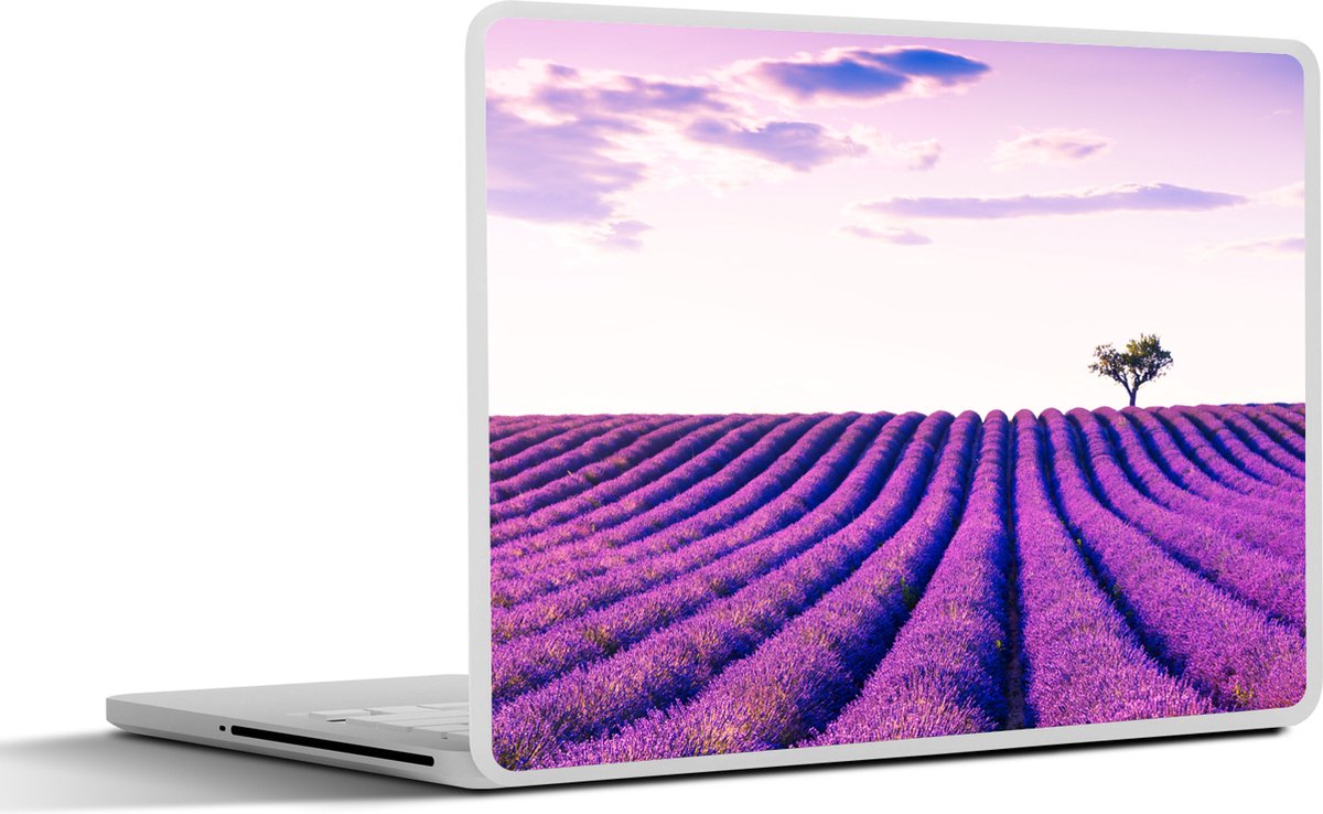 Laptop sticker - 11.6 inch - Lavendel - Bomen - Paars - Bloemen - 30x21cm - Laptopstickers - Laptop skin - Cover