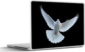 Laptop sticker - 15.6 inch - Duif - Vogel - Zwart - Wit - Portret - 36x27,5cm - Laptopstickers - Laptop skin - Cover
