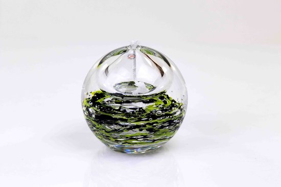 Olielamp lont - Olielamp glas - Olielamp binnen - Olielampjes voor op tafel - Mosgroen van Sense' Living — afbeelding 3