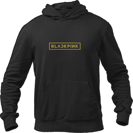 Black Pink Gold Logo - K-POP K-Drama Muziek Band Koreaans - HOODIE Maat XS