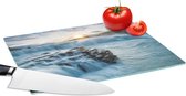 Planche à découper en Verres - 28x20 - Cascade - Water - Pierres - Soleil - Nature - Planches à découper en Glas