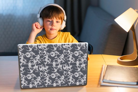 Sticker ordinateur portable - 12,3 pouces - Motifs - Zwart Wit - Camouflage