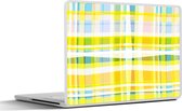Laptop sticker - 12.3 inch - Geel - Patroon - Zomer - 30x22cm - Laptopstickers - Laptop skin - Cover