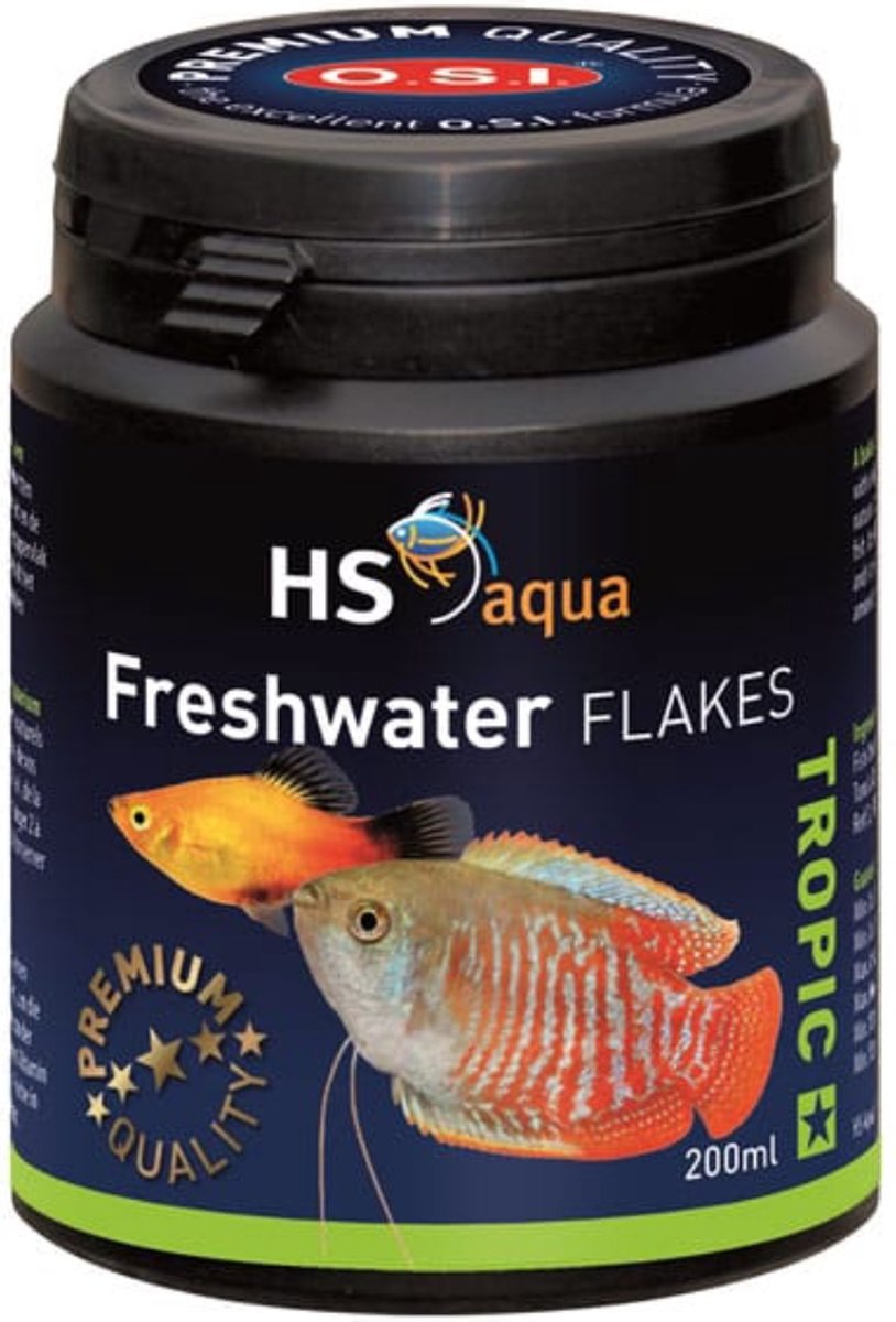 HS aqua - Freshwater Flakes voor aquariumvissen - 200 ml