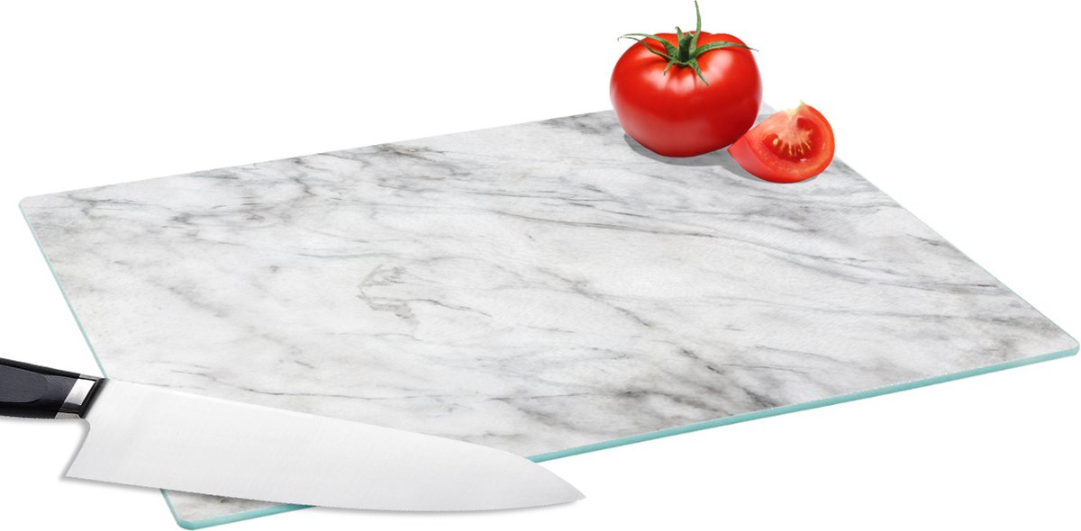 Glazen Snijplank - 39x28 - Marmer - Steen - Patronen - Snijplanken Glas