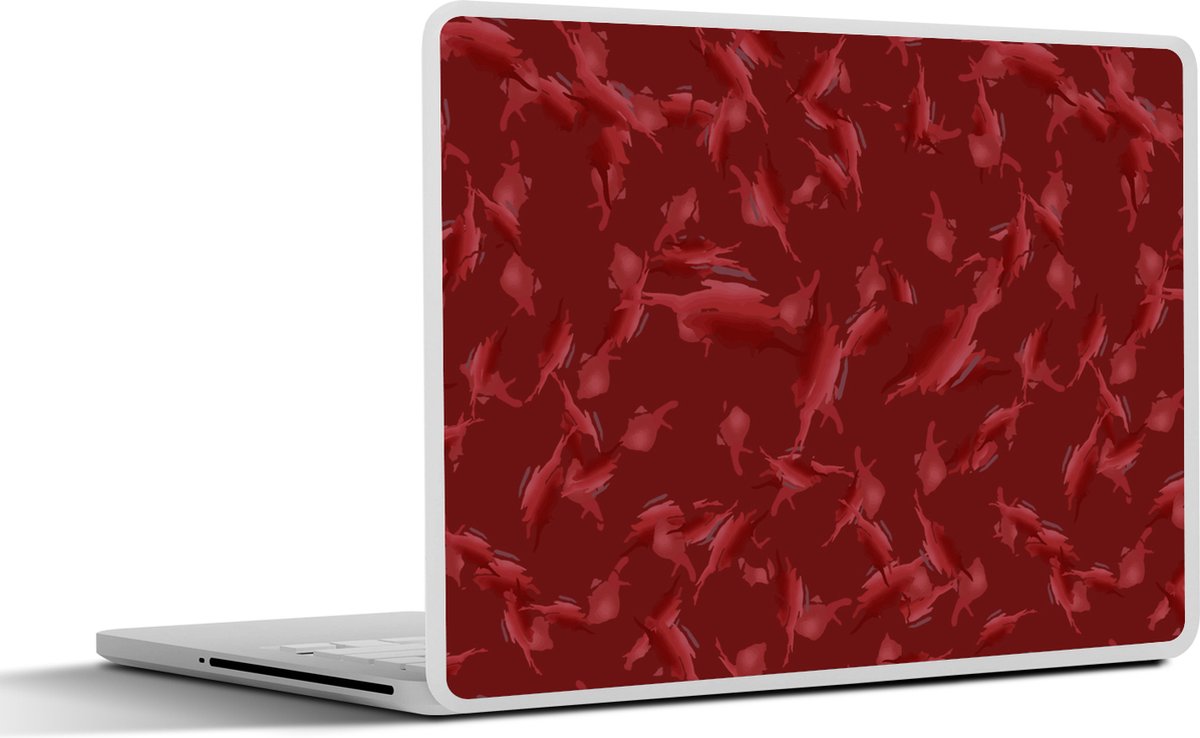 Laptop sticker - 12.3 inch - Patronen - Rood - Camouflage - 30x22cm - Laptopstickers - Laptop skin - Cover