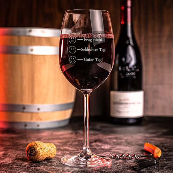 Cadeaux 24 Verre à vin rouge Leonardo - Frag Nicht - Guter Tag Verre à vin  amusant... | bol.com