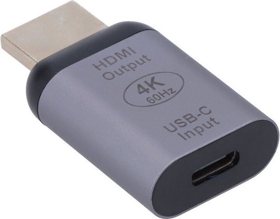 Adaptateur USB-C femelle vers HDMI Male Convertisseur résolution 4K 60Hz |  bol