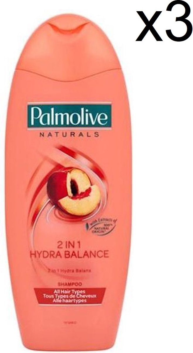 Palmolive Naturals Shampoo - Hydra balance 2 in 1 - 350ml x 3
