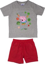 Peppa Pig/ Peppa Big Pyjama / Shortama - Grijs / Rood - Katoen - maat 98/104