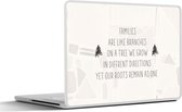 Laptop sticker - 12.3 inch - Quotes - Families are like branches - Spreuken - 30x22cm - Laptopstickers - Laptop skin - Cover