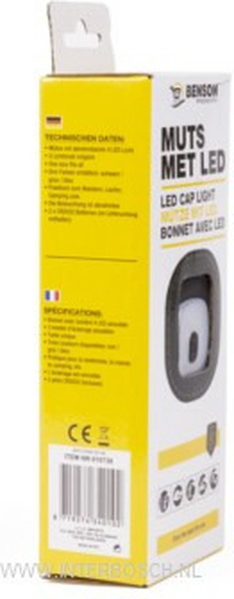 Chapeau Kikkerland de Luxe avec lampe à LED de qualité supérieure