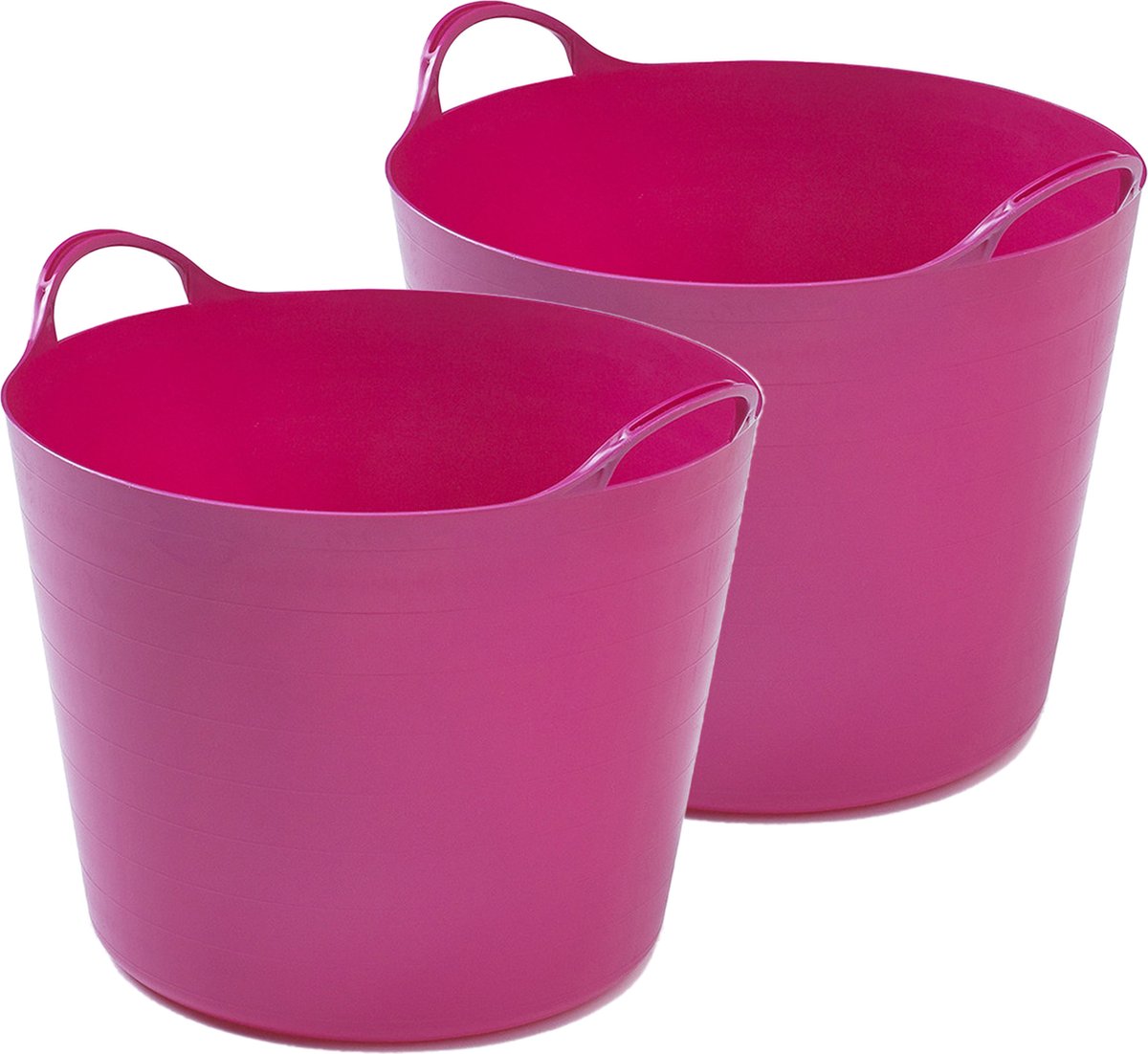 Goedkoopste Whitefurze - flexibele emmer - 2x - 26 liter - Kunststof - Roze - 38 x 41 x 35 cm