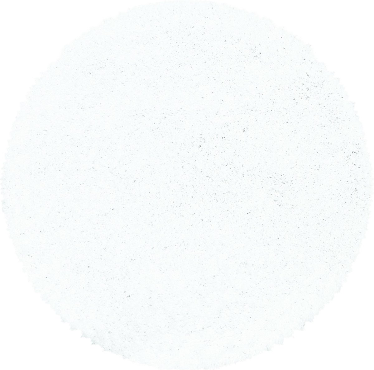 flycarpets Azure Vloerkleed Rond - Wit - Hoogpolig - 120x120 cm