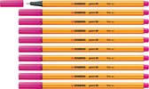 STABILO point 88 - Premium Fineliner - Fine 0,4 mm – Roze – Doos 10 stuks