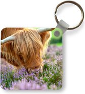 Sleutelhanger - Uitdeelcadeautjes - Schotse Hooglander - Gras - Heide - Dieren - Plastic