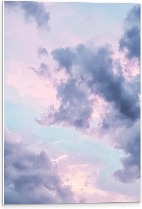 WallClassics - PVC Schuimplaat- Grijze Wolken - 40x60 cm Foto op PVC Schuimplaat