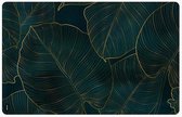 Motif bureaustoelmat - 115x180 cm - geluiddempend “ vloerbeschermer - geschikt voor tapijt & harde vloeren“ anti-slip rubber “ bureau accessoires“ Botanique Vert