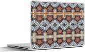 Laptop sticker - 15.6 inch - Patroon - Afrika - Vormen - 36x27,5cm - Laptopstickers - Laptop skin - Cover