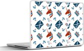 Laptop sticker - 15.6 inch - Schotland - Patronen - Unicorn - 36x27,5cm - Laptopstickers - Laptop skin - Cover