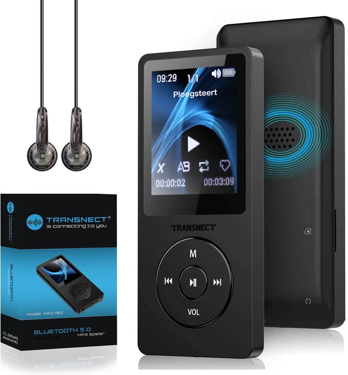 Transnect® - MP3 Speler/MP4 - Bluetooth - FM Radio - 8GB Geheugen-  Ondersteuning tot... | bol