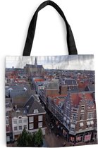 MuchoWow® Schoudertas - Strandtas - Big Shopper - Boodschappentas - Haarlem - Nederland - Lucht - 45x45 cm - Katoenen tas