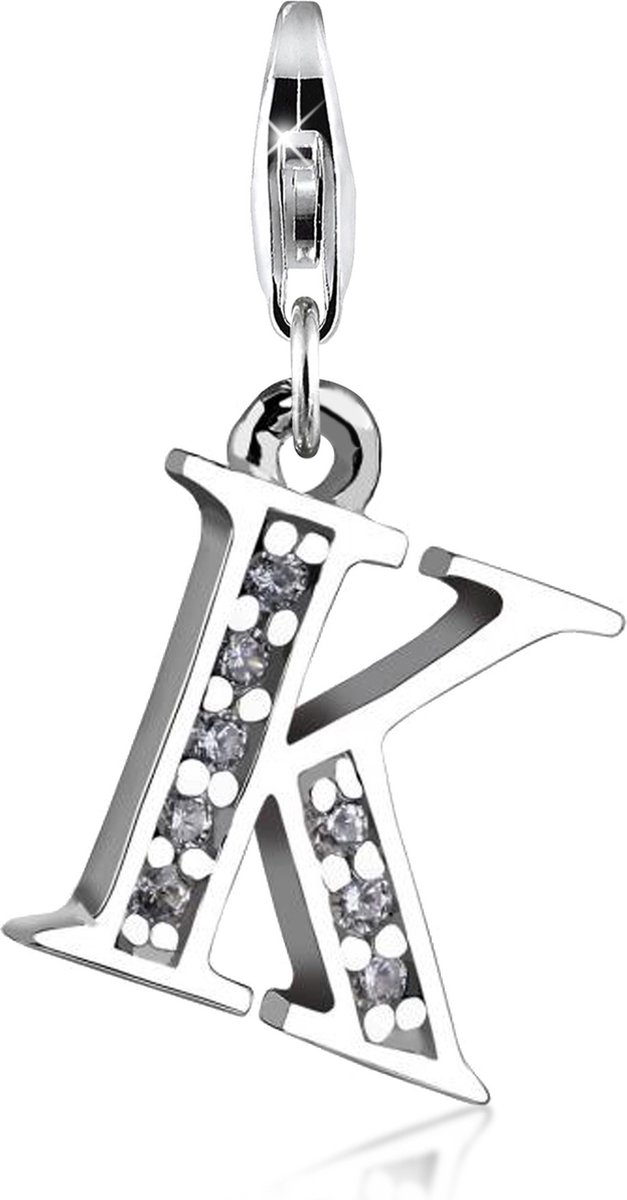 Nenalina Dames Bedel Bedeltje Hanger Letter in 925 Sterling Zilver voor alle gangbare Charmdragers