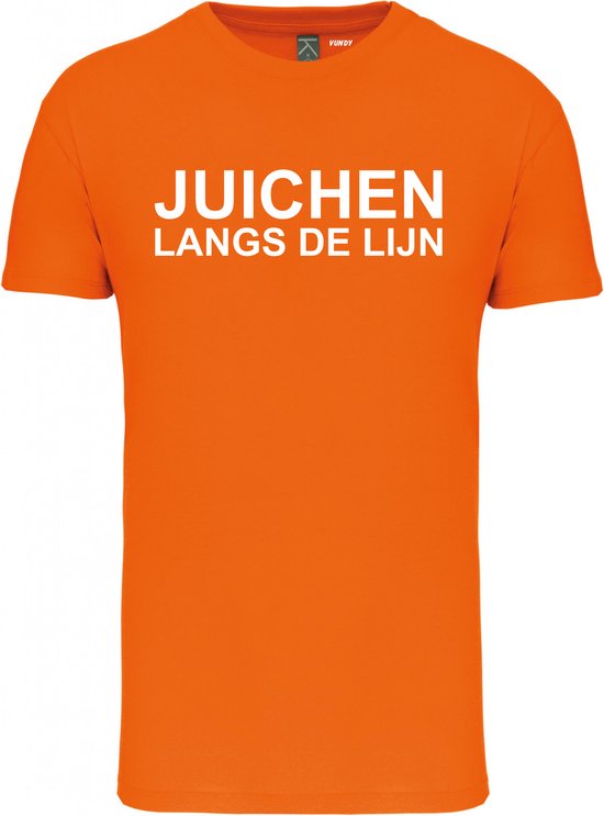 T-shirt Juichen langs de lijn | EK 2024 Holland |Oranje Shirt| Koningsdag kleding | Oranje | maat 3XL