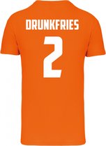 T-shirt Drunkfries 2 | EK 2024 Holland |Oranje Shirt| Koningsdag kleding | Oranje | maat S