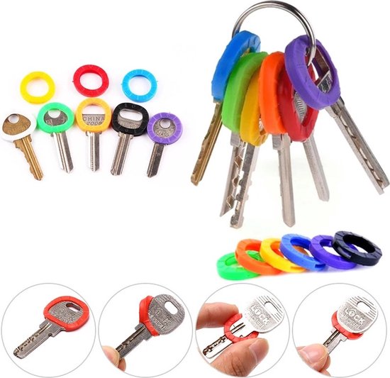 Sleutel ringen - set van 40 stuks - ringen gekleurd - sleutel herkenning -  sleutels... | bol.com