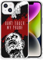 Telefoon Hoesje Geschikt voor iPhone 14 Backcover Soft Siliconen Hoesje met transparante rand Zombie Blood