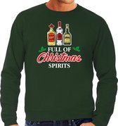Bellatio Decorations Foute drank humor Kersttrui Kerst - sweater groen - heren XL